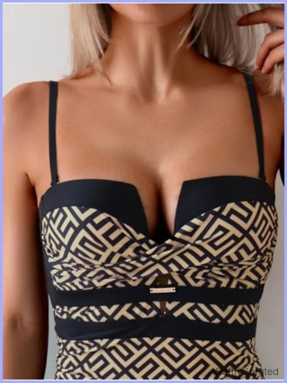 Women's Push Up Wrap Front One Piece Swimsuit Tummy Control